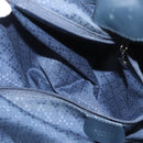 GUCCI Bamboo Hand Bag Canvas 2way Navy Silver 001 1577 Auth bs25743-21