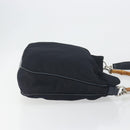 GUCCI Bamboo Handtasche Canvas 2-Wege Navy Silber 001 1577 Auth bs25743-3