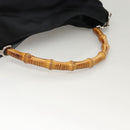 GUCCI Bamboo Hand Bag Canvas 2way Navy Silver 001 1577 Auth bs25743-7