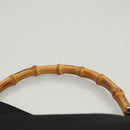 GUCCI Bamboo Hand Bag Canvas 2way Navy Silver 001 1577 Auth bs25743-8