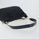 GUCCI Bamboo Handtasche Canvas 2-Wege Navy Silber 001 1577 Auth bs25743-5