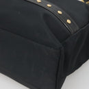 Gianni Versace Tote Bag Nylon Black Gold Auth bs25747-8