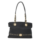 Gianni Versace Tote Bag Nylon Black Gold Auth bs25747-13