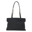 Gianni Versace Tote Bag Nylon Black Gold Auth bs25747-2