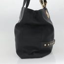Gianni Versace Tote Bag Nylon Black Gold Auth bs25747-3