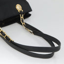 Gianni Versace Tote Bag Nylon Black Gold Auth bs25747-7