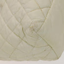 CHANEL Coco Cocoon Hand Bag Nylon White Silver CC Auth bs25763-16