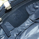 CHANEL Coco Cocoon Hand Bag Nylon White Silver CC Auth bs25763-19