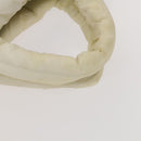 CHANEL Coco Cocoon Hand Bag Nylon White Silver CC Auth bs25763-7