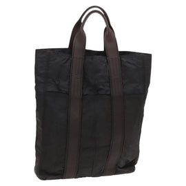 HERMES Acapulco Cabas MM Tote Bag Nylon Brown Auth bs25764