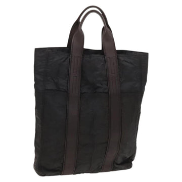HERMES Acapulco Cabas MM Tote Bag Nylon Brown Auth bs25764