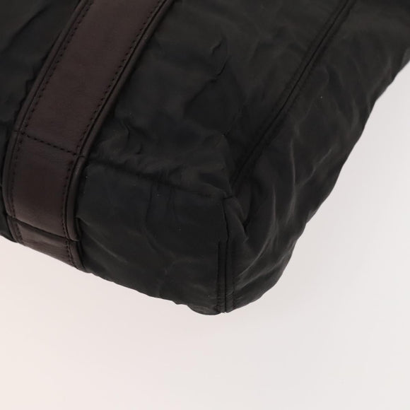 HERMES Acapulco Cabas MM Tote Bag Nylon Brown Auth bs25764