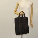 HERMES Acapulco Cabas MM Tote Bag Nylon Brown Auth bs25764-18