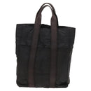HERMES Acapulco Cabas MM Tote Bag Nylon Brown Auth bs25764-13
