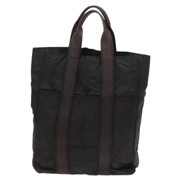 HERMES Acapulco Cabas MM Tote Bag Nylon Brown Auth bs25764