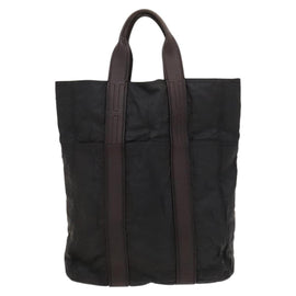HERMES Acapulco Cabas MM Tote Bag Nylon Brown Auth bs25764 - 0