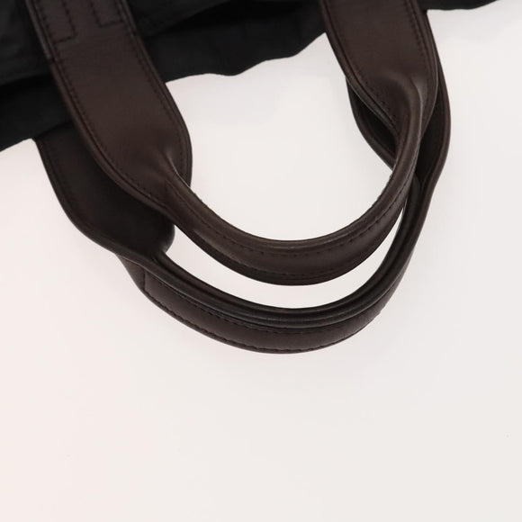 HERMES Acapulco Cabas MM Tote Bag Nylon Brown Auth bs25764