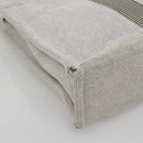 HERMES New Fourre Tout MM Hand Bag Canvas Gray Silver Auth bs25765-13