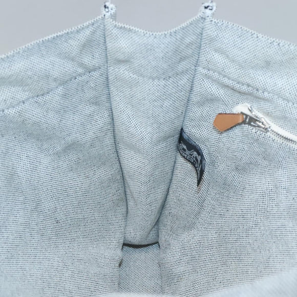 HERMES New Fourre Tout MM Hand Bag Canvas Gray Silver Auth bs25765