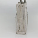 HERMES New Fourre Tout MM Hand Bag Canvas Gray Silver Auth bs25765-5
