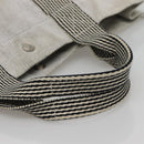 HERMES New Fourre Tout MM Hand Bag Canvas Gray Silver Auth bs25765-7