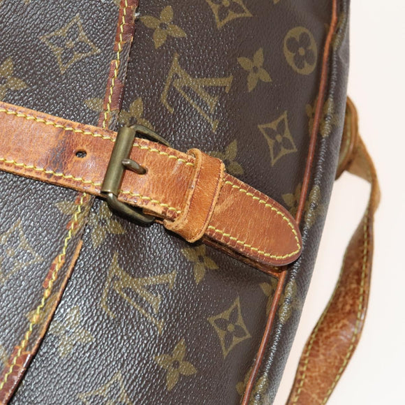 LOUIS VUITTON Monogram Saumur 35 Shoulder Bag M42254 LV Auth bs25771