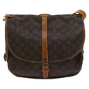 LOUIS VUITTON Monogram Saumur 35 Shoulder Bag M42254 LV Auth bs25771-2