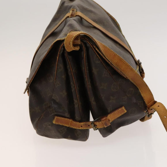 LOUIS VUITTON Monogram Saumur 35 Shoulder Bag M42254 LV Auth bs25771