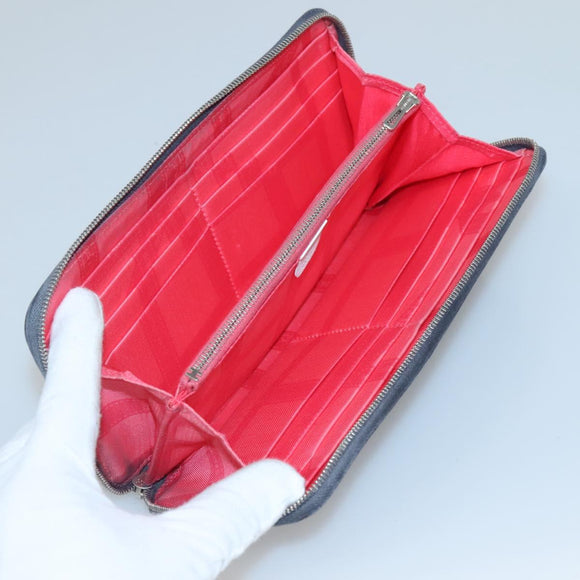 HERMES Long Wallet Leather Navy Auth bs25774