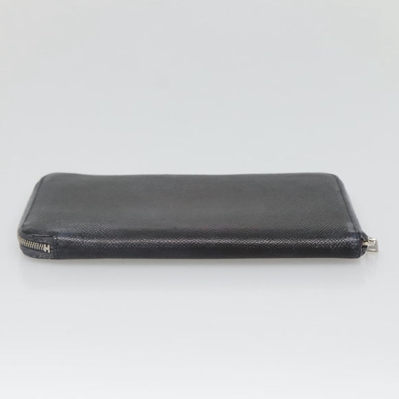 HERMES Long Wallet Leather Navy Auth bs25774