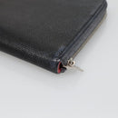 HERMES Long Wallet Leather Navy Auth bs25774-7