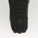 LOUIS VUITTON Driving Shoes Leather Black LV Auth bs25780-10