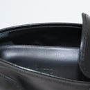 LOUIS VUITTON Driving Shoes Leather Black LV Auth bs25780-15
