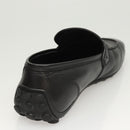 LOUIS VUITTON Driving Shoes Leather Black LV Auth bs25780-20