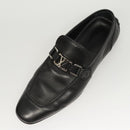 LOUIS VUITTON Driving Shoes Leather Black LV Auth bs25780-23