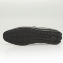 LOUIS VUITTON Driving Shoes Leather Black LV Auth bs25780-24