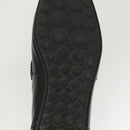 LOUIS VUITTON Driving Shoes Leather Black LV Auth bs25780-26