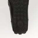 LOUIS VUITTON Driving Shoes Leather Black LV Auth bs25780-27