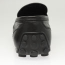 LOUIS VUITTON Driving Shoes Leather Black LV Auth bs25780-28