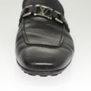 LOUIS VUITTON Driving Shoes Leather Black LV Auth bs25780-29
