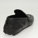 LOUIS VUITTON Driving Shoes Leather Black LV Auth bs25780-3