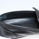 LOUIS VUITTON Driving Shoes Leather Black LV Auth bs25780-32