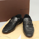 LOUIS VUITTON Driving Shoes Leather Black LV Auth bs25780-36