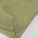 Salvatore Ferragamo Shoulder Bag Suede Green Gold Auth bs25782-12