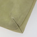 Salvatore Ferragamo Shoulder Bag Suede Green Gold Auth bs25782-13