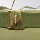 Salvatore Ferragamo Shoulder Bag Suede Green Gold Auth bs25782-14