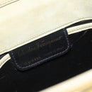 Salvatore Ferragamo Shoulder Bag Suede Green Gold Auth bs25782-15