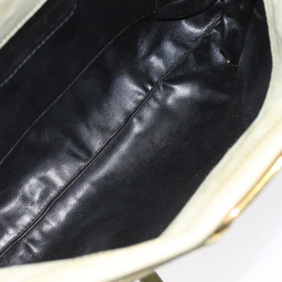 Salvatore Ferragamo Shoulder Bag Suede Green Gold Auth bs25782