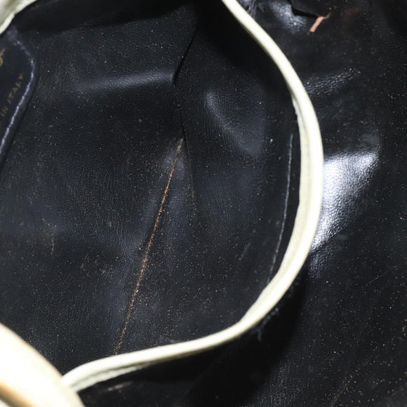 Salvatore Ferragamo Shoulder Bag Suede Green Gold Auth bs25782