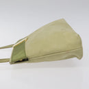 Salvatore Ferragamo Shoulder Bag Suede Green Gold Auth bs25782-4